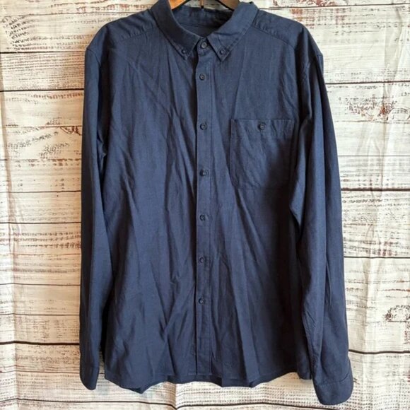 Patagonia Men's Deep Blue Casual Organic Cotton Button Down Shirt - Picture 1 of 5
